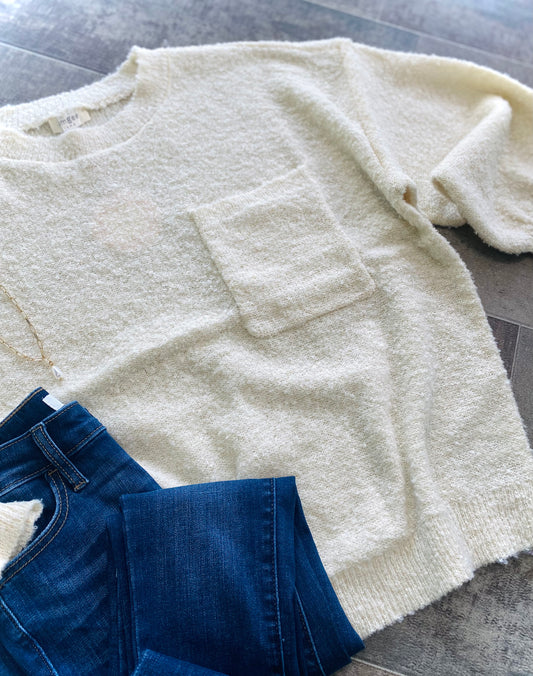 Cream Soft Knit Pullover