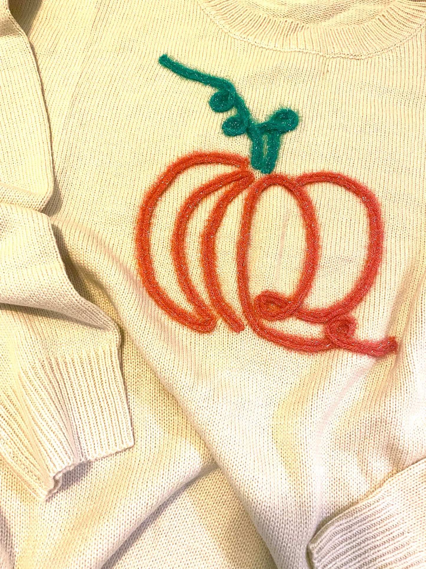 Pumpkin Shimmer Yarn Sweater